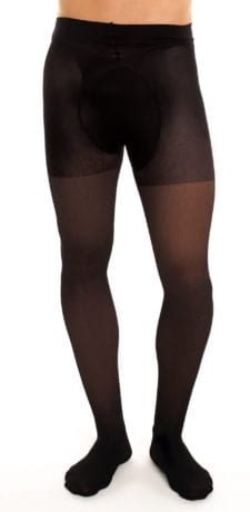 Men's Support 70 tights 70 denier black front view half body